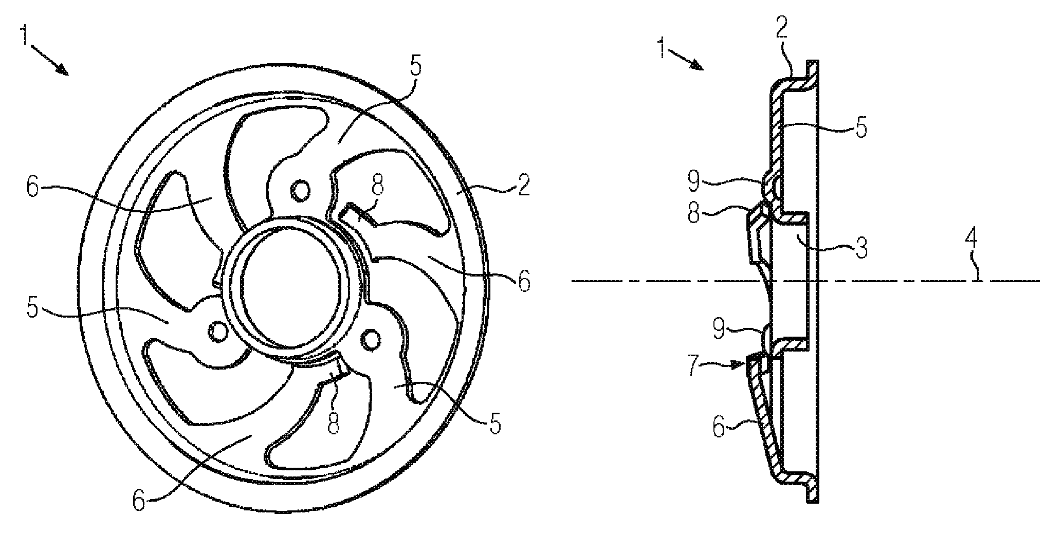 Spring washer and a bearing block including a spring washer