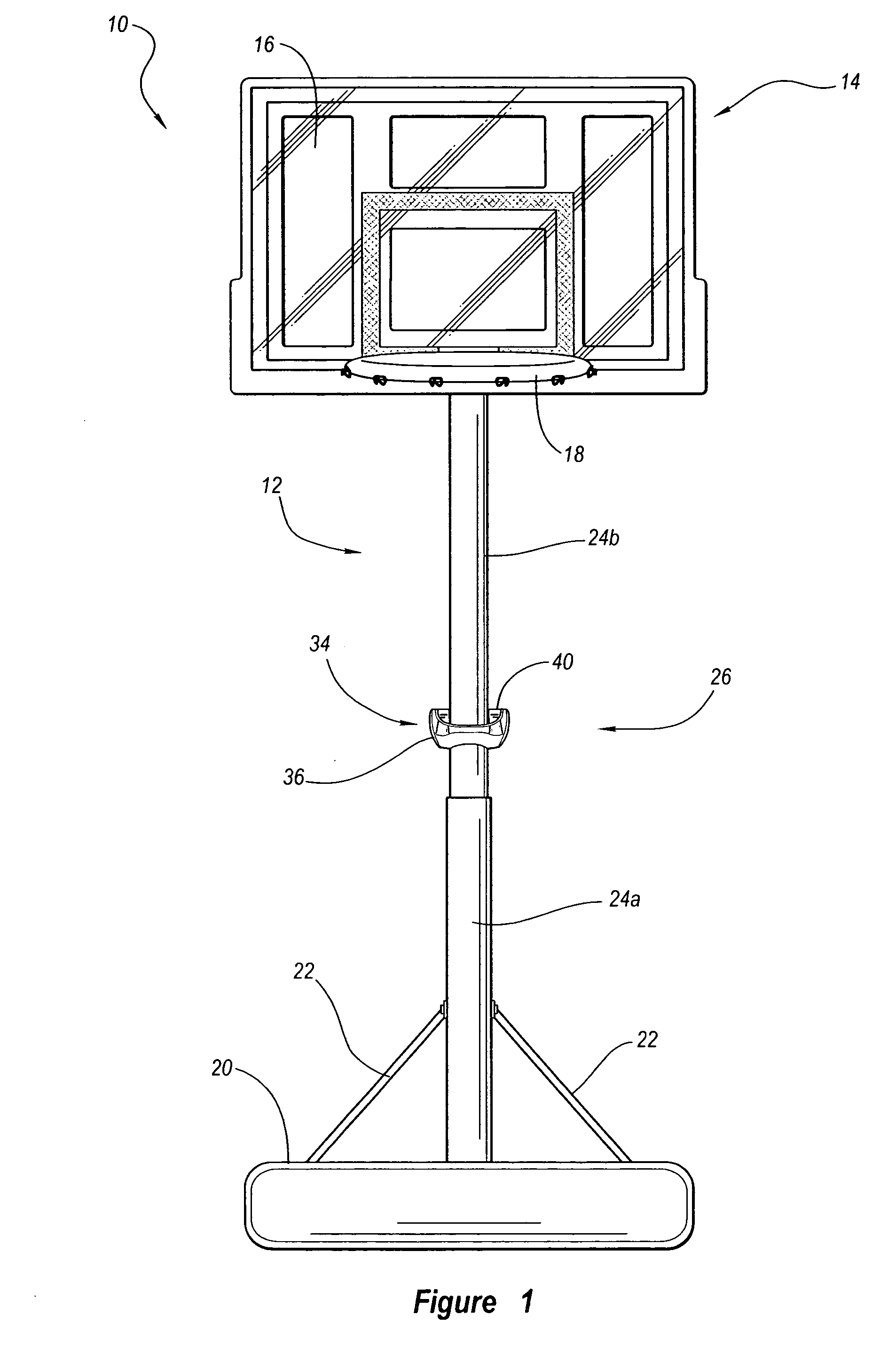 Support pole for a basketball system