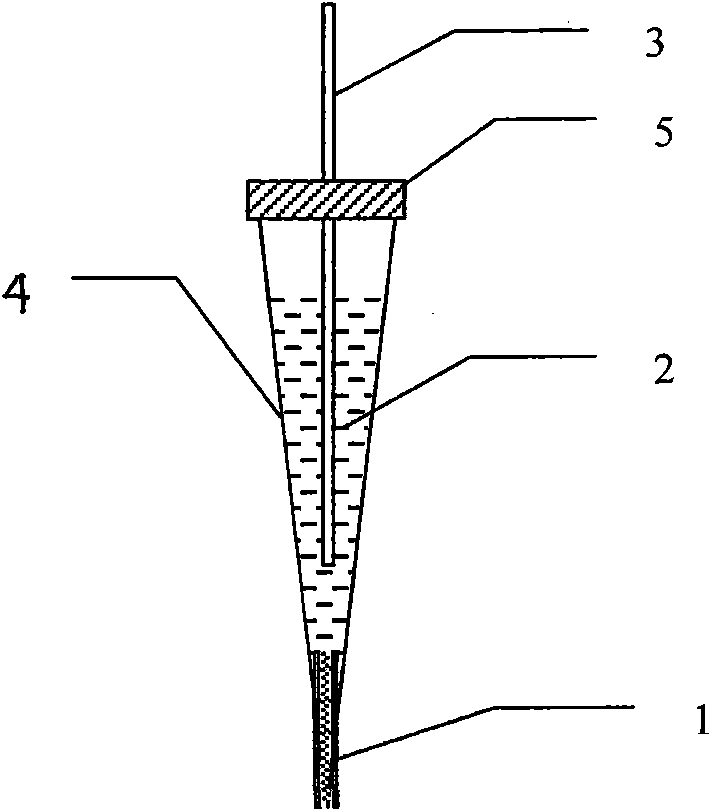 Tetracycline medicament selective electrode and preparation method thereof