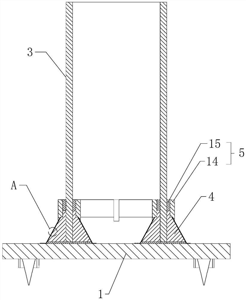 A prefabricated ceramsite concrete hollow slab shaped membrane and its construction method