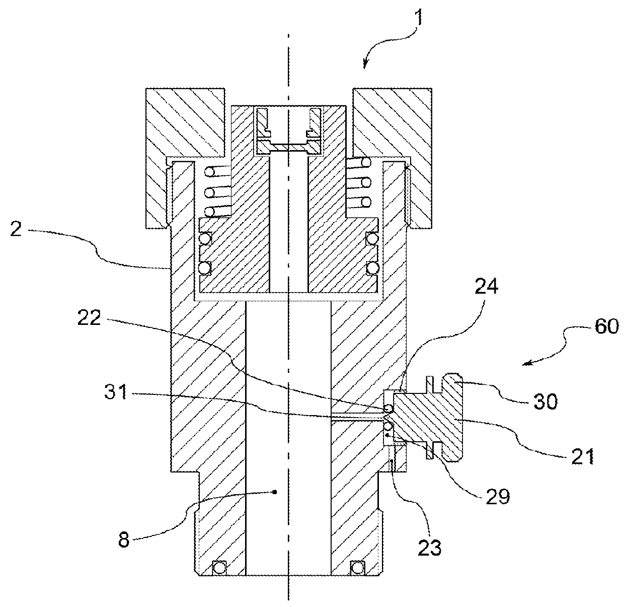 Integrated safety device for self-propulsion gas systems