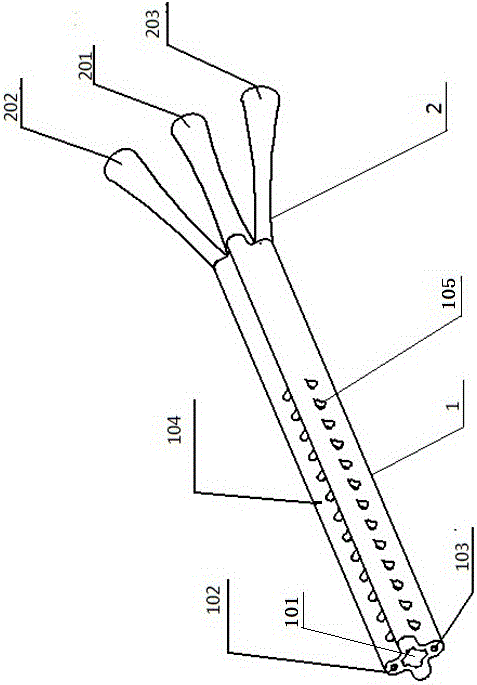 Three-cavity negative-pressure wound irrigation and drainage tube