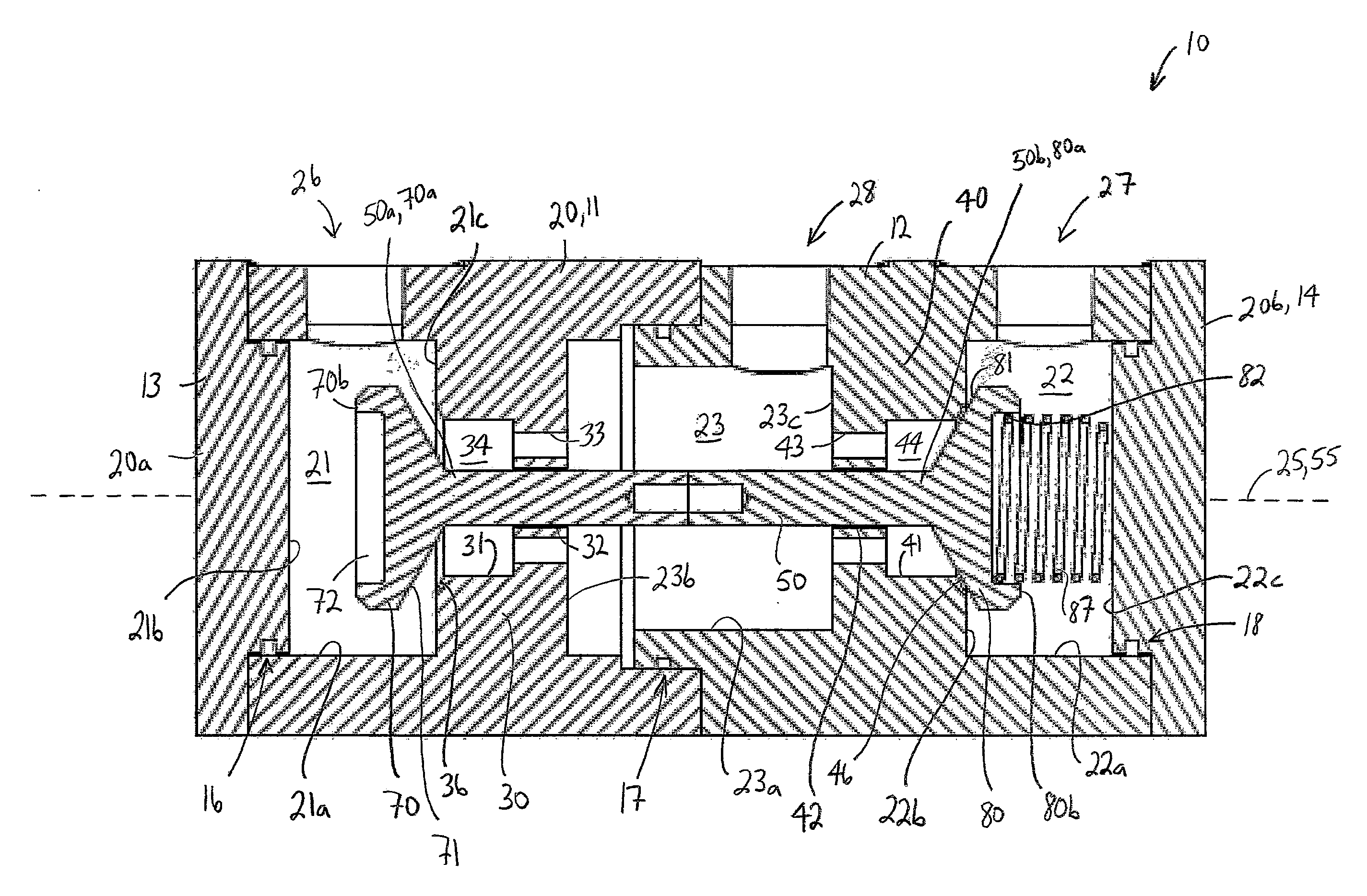 Double Valve Block and Actuator Assembly Including Same