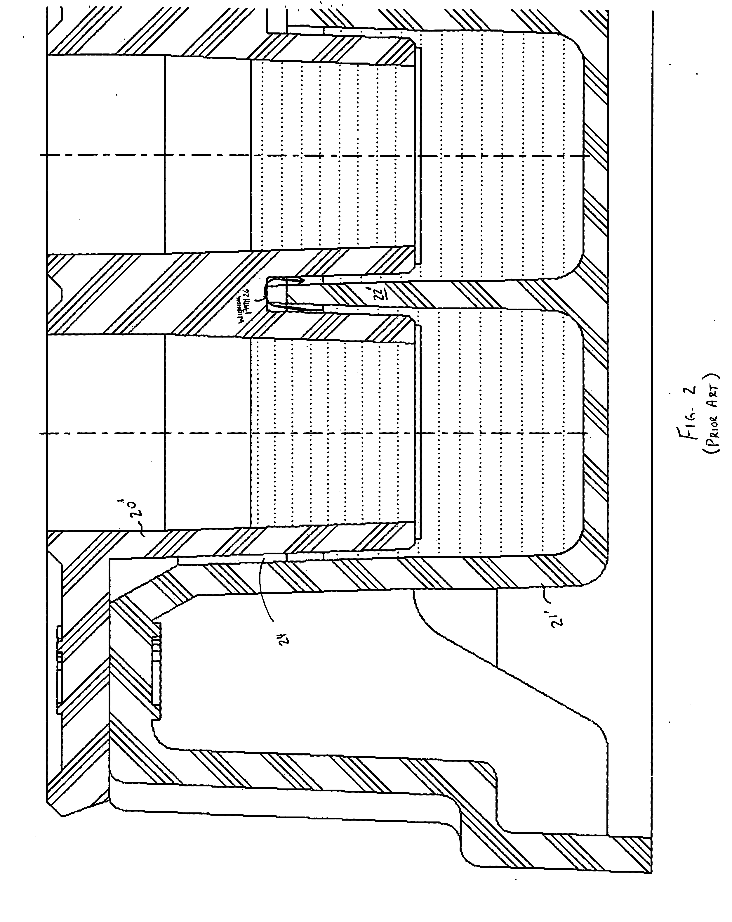 Receiver plate with multiple cross-sections