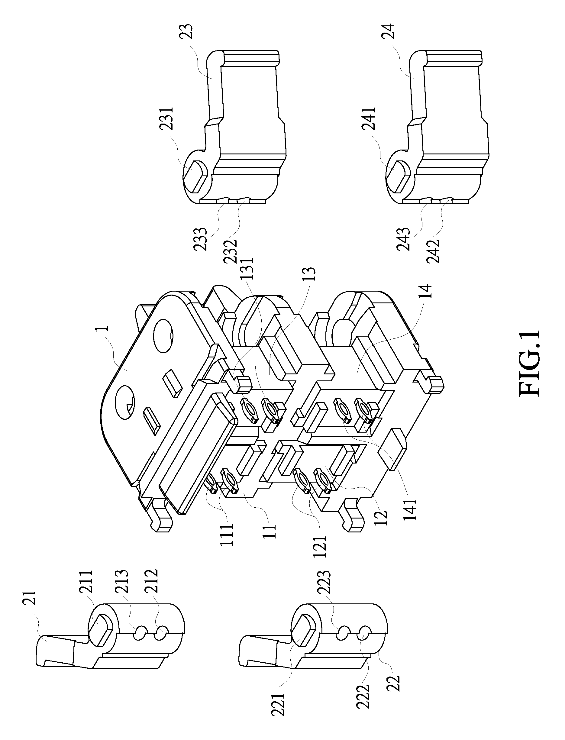 Multi-pole wire connector socket