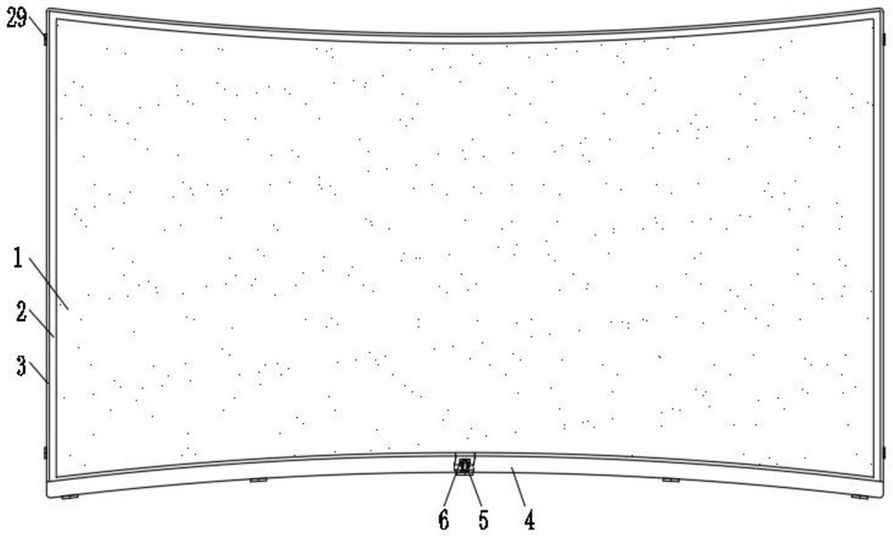 Installation protection structure of liquid crystal screen in liquid crystal television