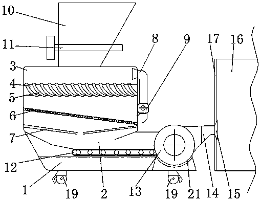 Fuel conveying device for hot-water boiler