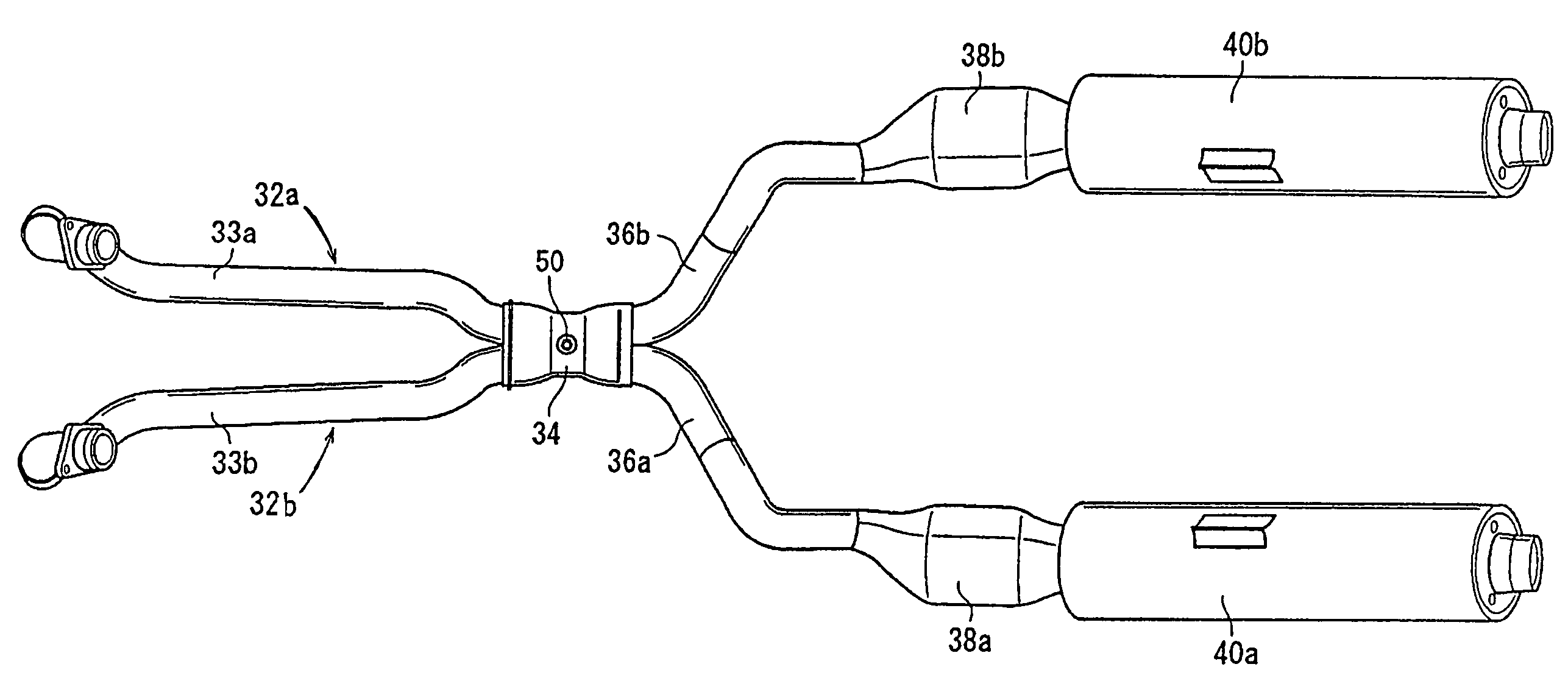 Mounting structure for an air-fuel ratio sensor in a motorcycle, and exhaust subassembly including same