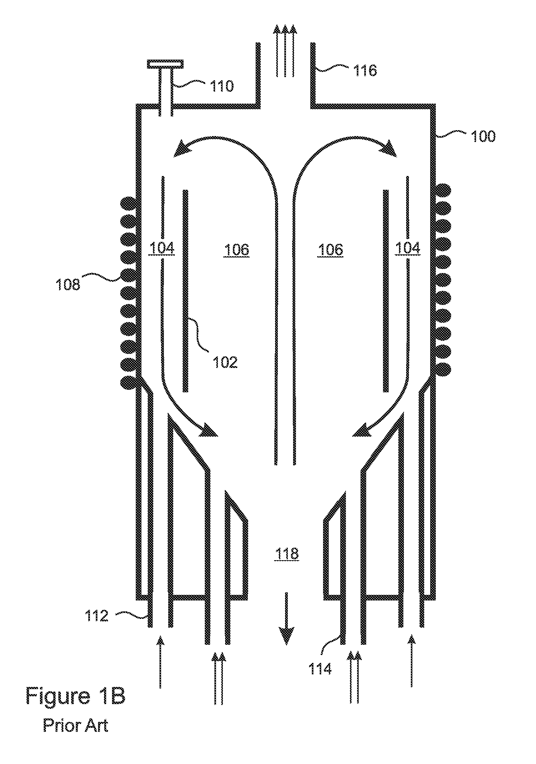 Reverse circulation fluidized bed reactor for granular polysilicon production