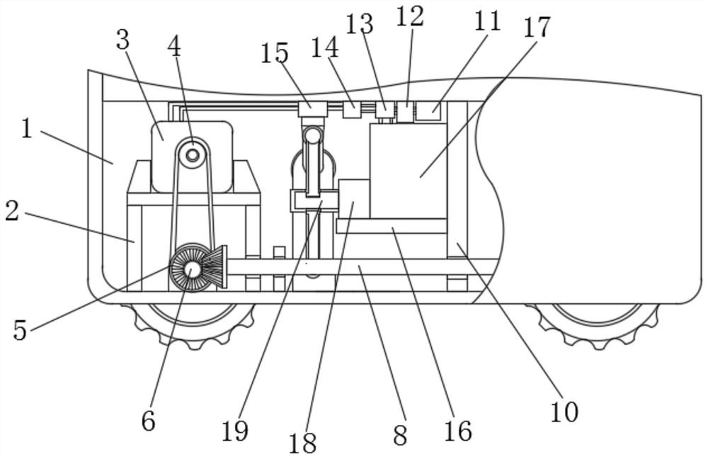 A driving device for a smart shopping delivery robot