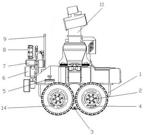 Anti-explosion wheel type inspection robot system