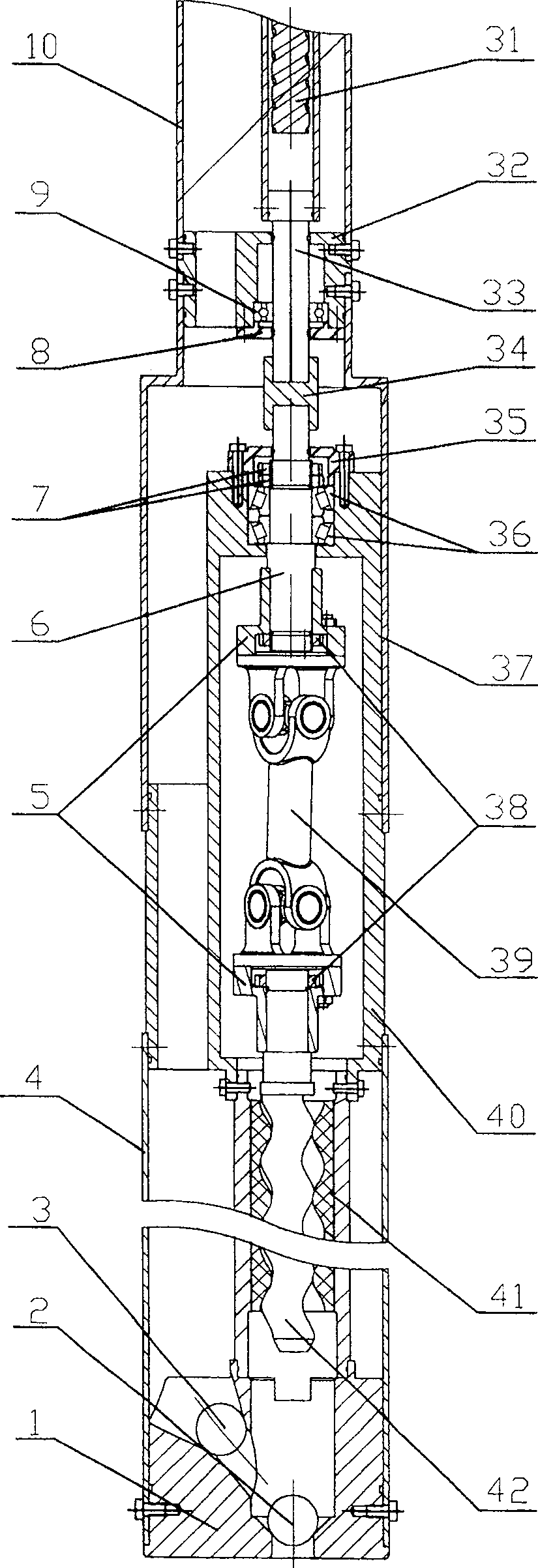 Straight line driving reciprocating rotation screw pump