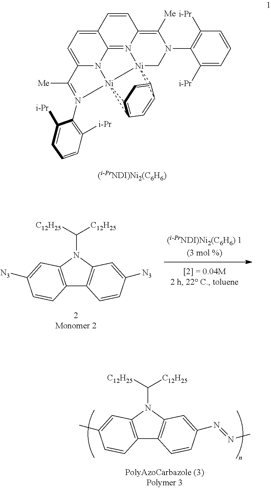 Conjugated Azopolymers Made From Aromatic Azides And Methods For Making Same