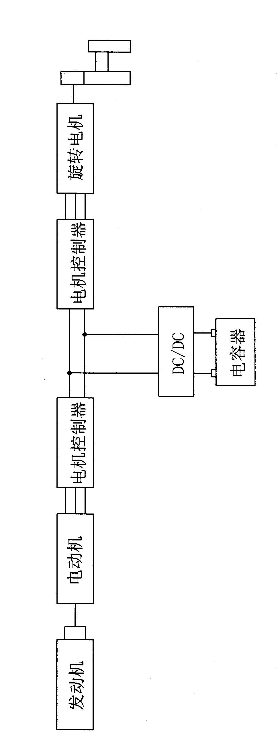 DC/DC control and drive circuit of hybrid power excavator