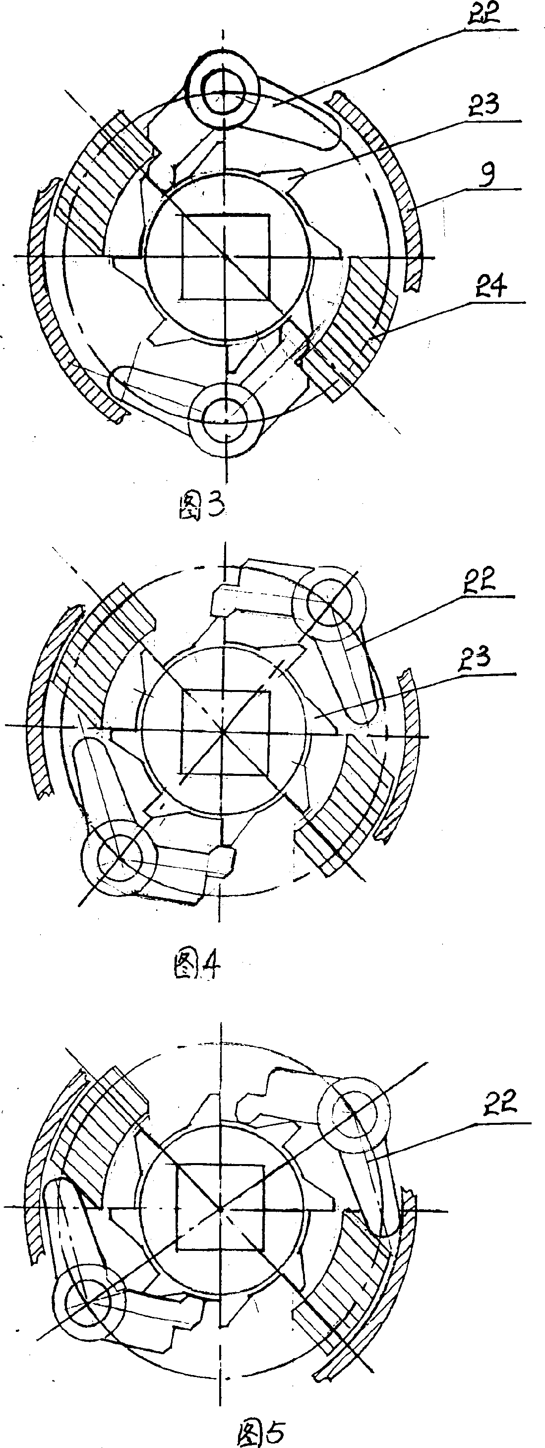 One-way rotary multi air-exhaust angle cock door