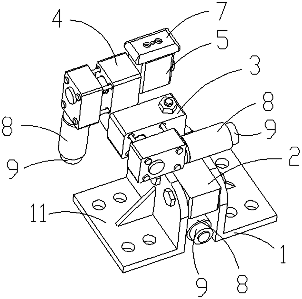 A three-axis electric pan/tilt