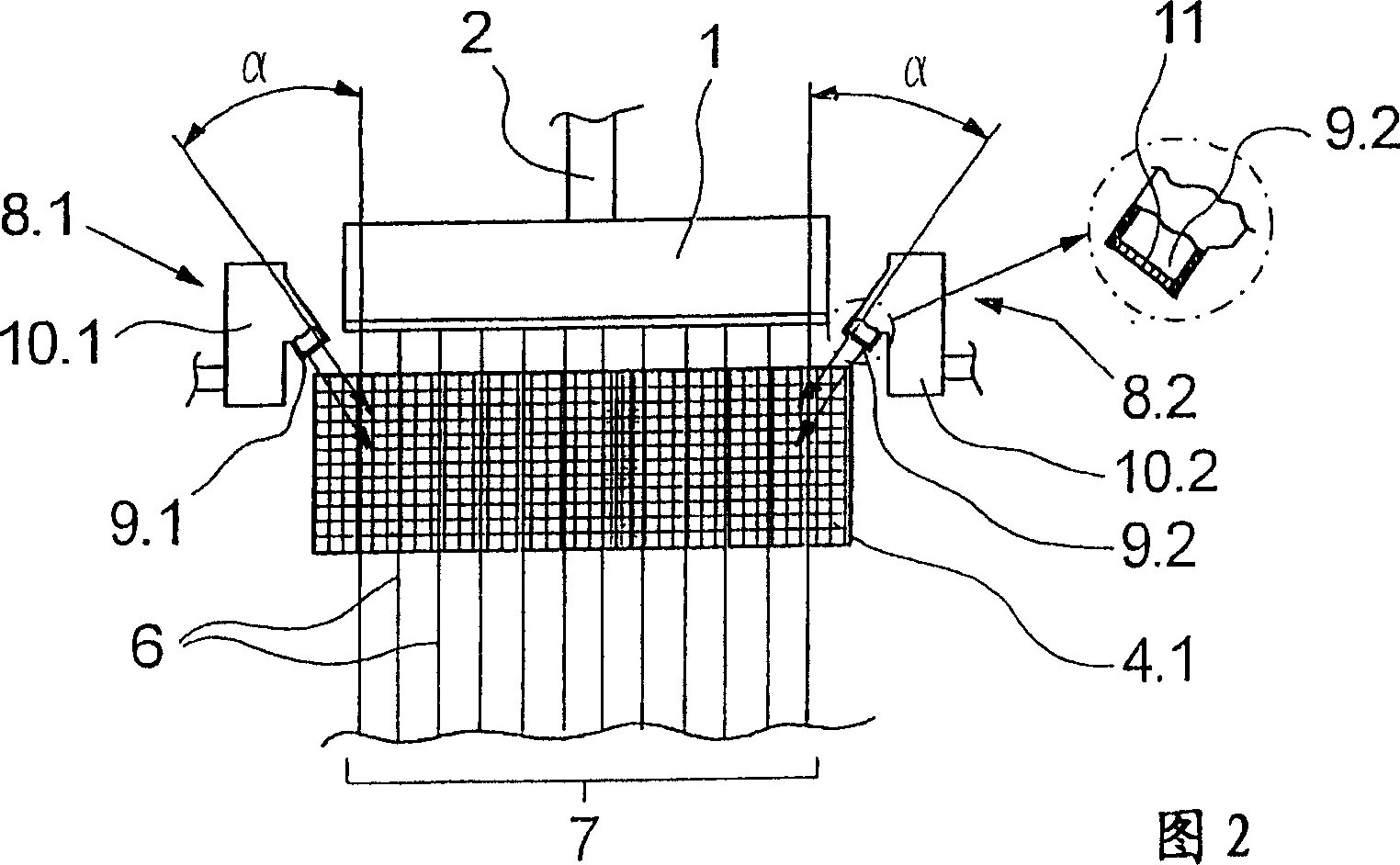 Device and method for melting spinning and cooling multiple monofilament