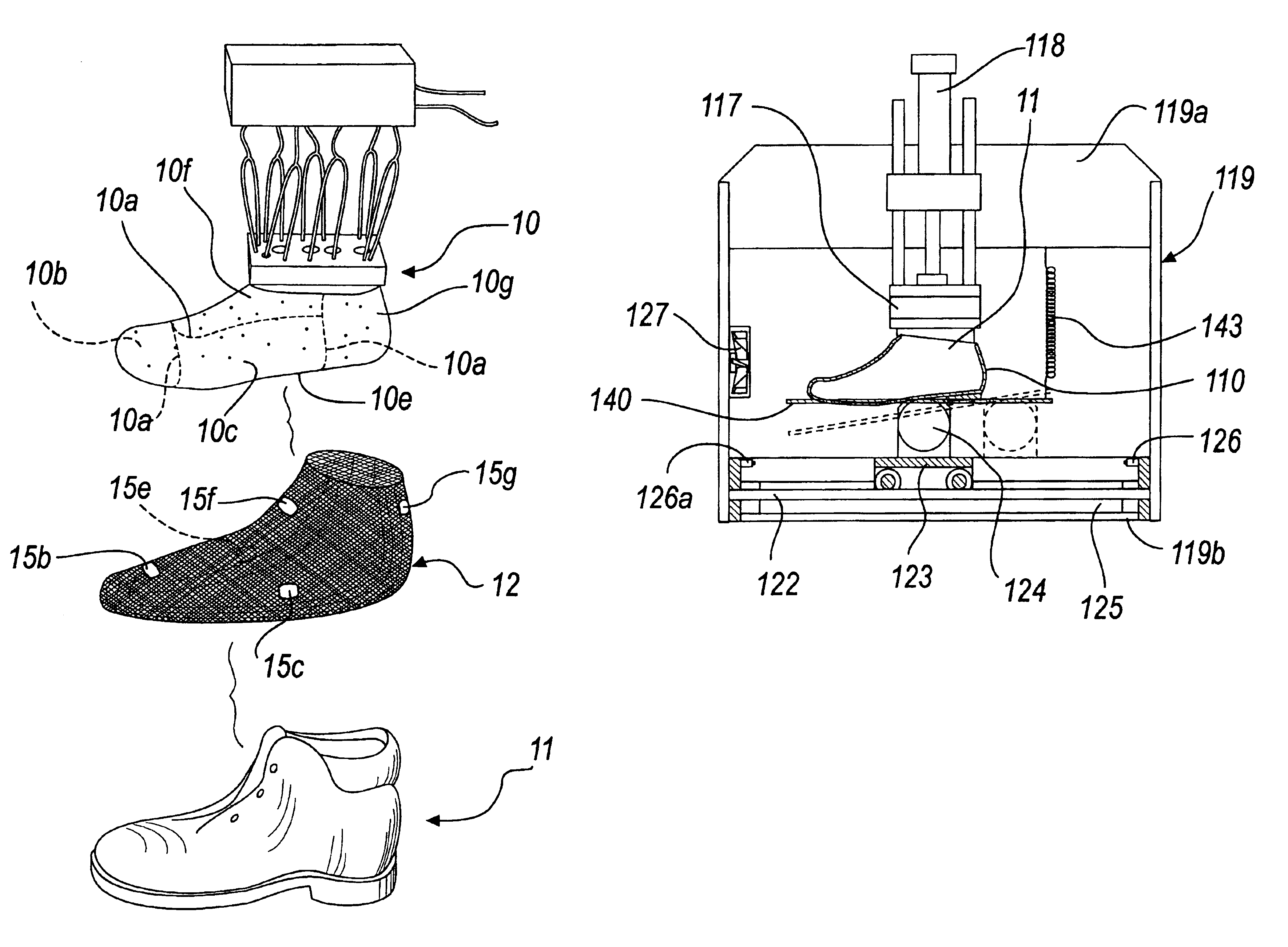 Apparatus for measuring the breathability and comfort of a shoe