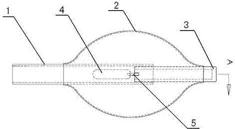 Expansion structure of self-limiting high-pressure expansion saccule