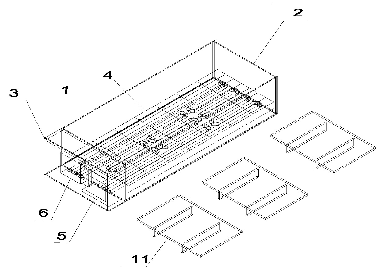 An air-heating circulation heating type quicksand bed