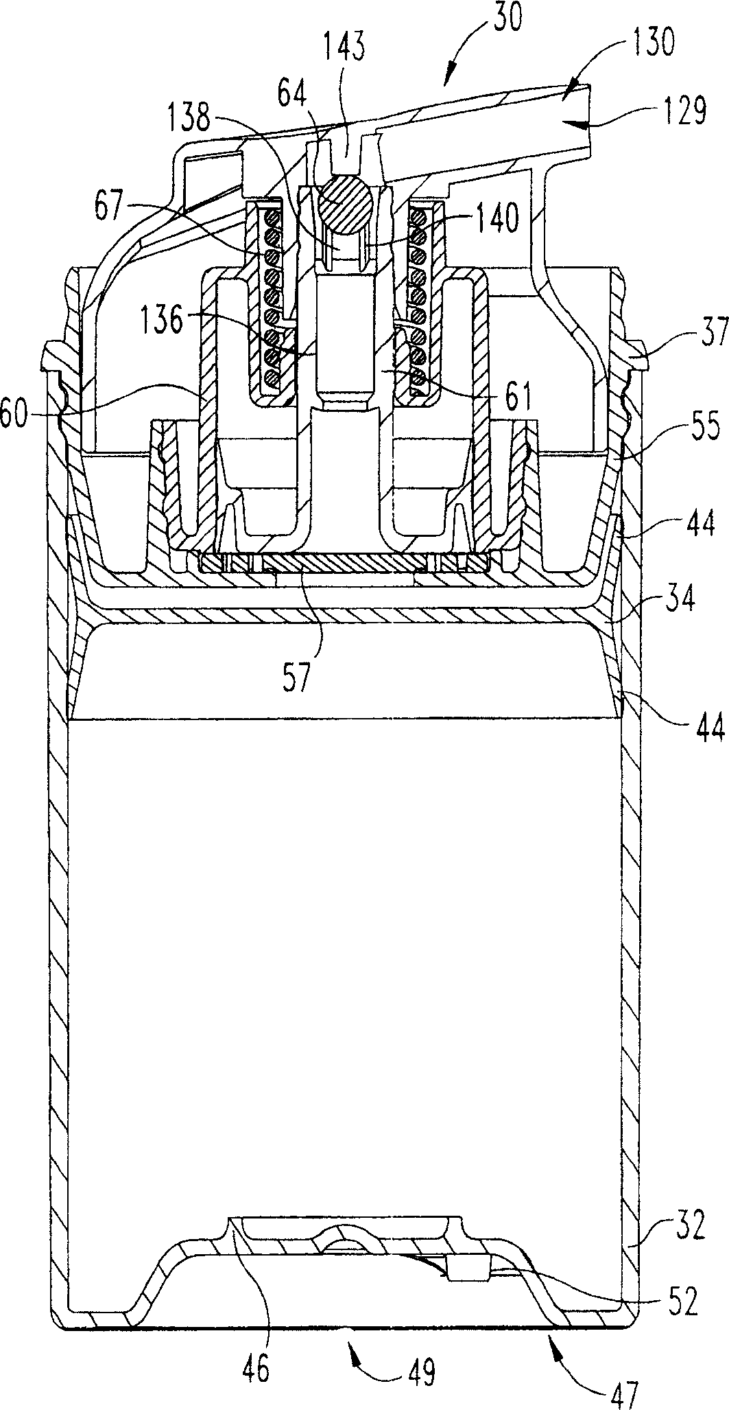 Airless dispensing pump with tamper evidence features