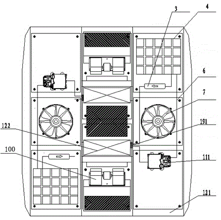 Passenger car air conditioning system and heat-radiating fan device applied by same