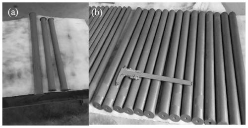 A method for preparing superhard cemented carbide rods using wc-co composite powder as raw material by dry bag isostatic pressing and low pressure sintering