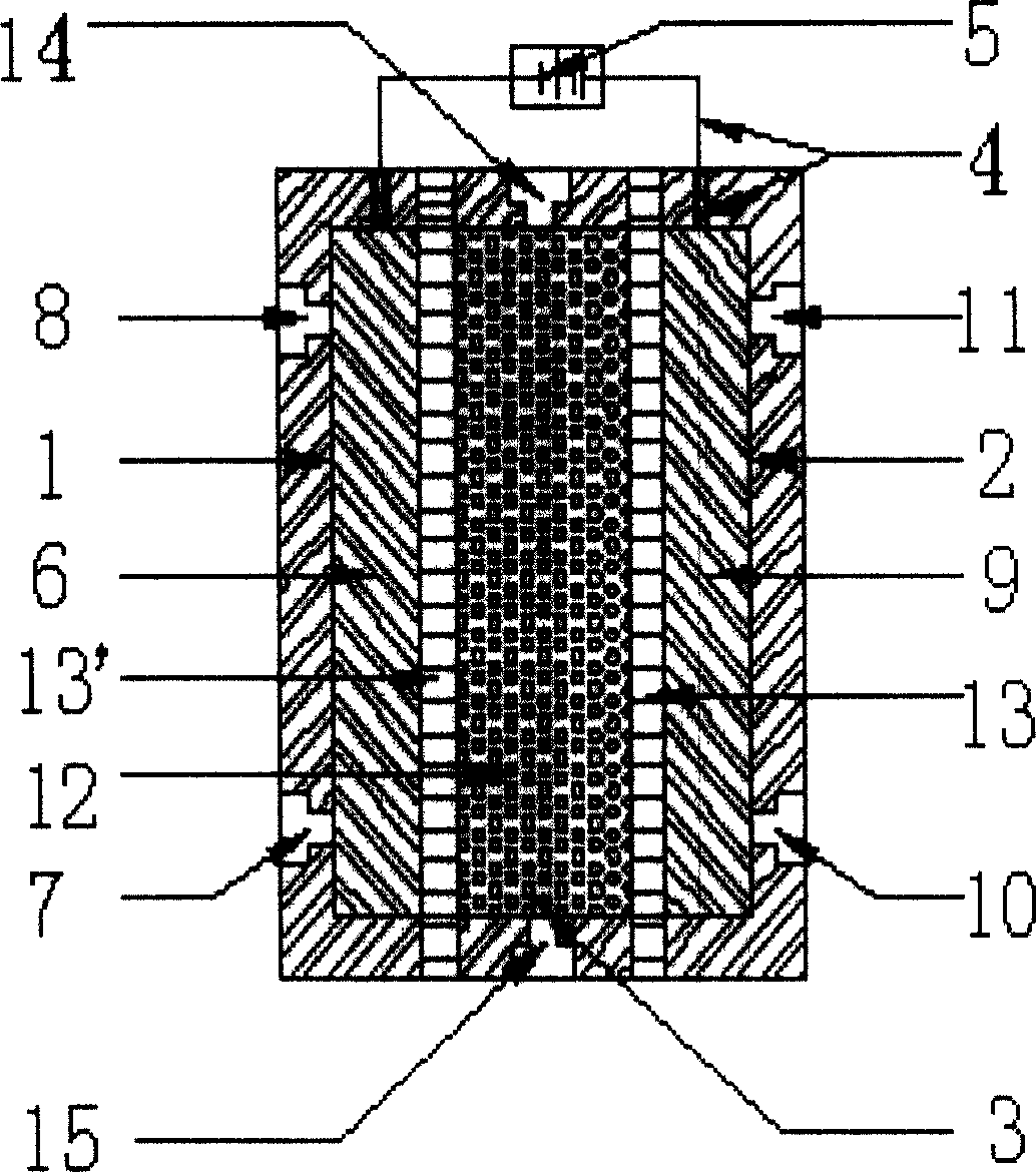 Device for electrochemical removal of heat stable salts in desulfurated amine liquid