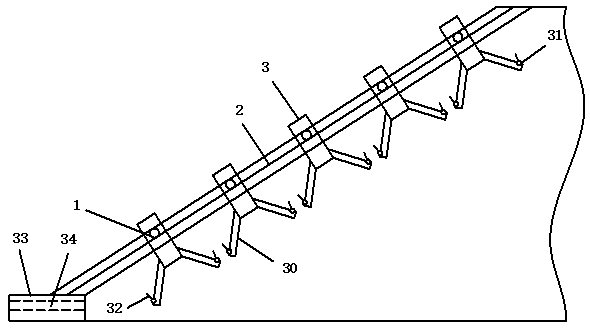 Supporting device of high-water-content side slope and construction method of supporting device