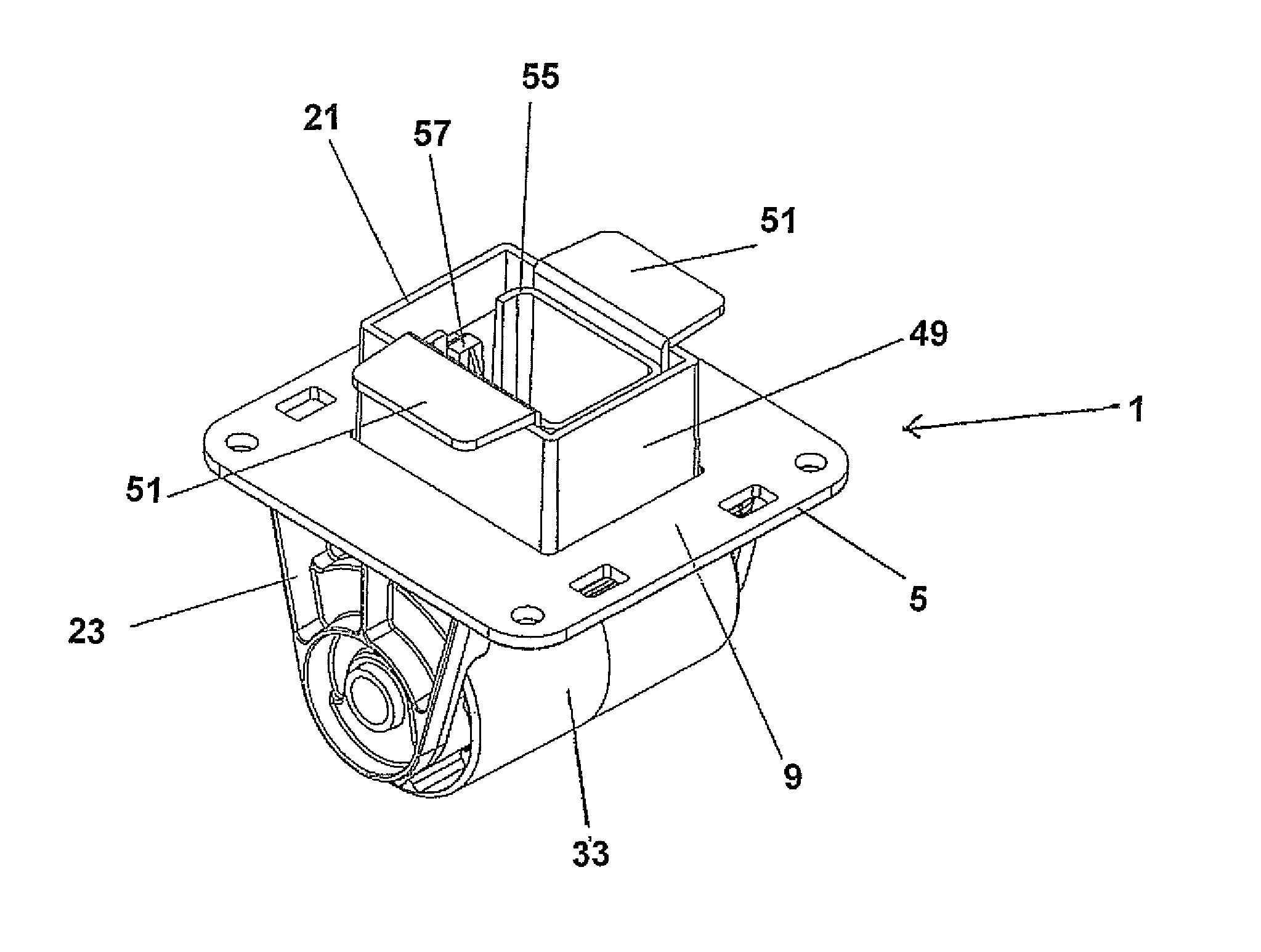 Wheeling device for a packaged article