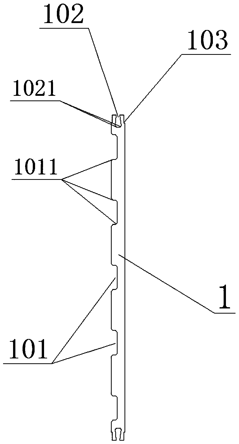 Panel with tongue grooves for forehand and backhand spliced flower box