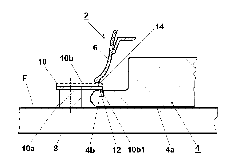 Iron bottom, ironing device with an iron bottom and complete set of ironing device