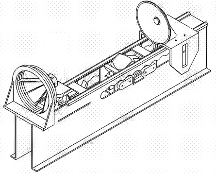 Mechanical supporting mechanism of bamboo splitting machine