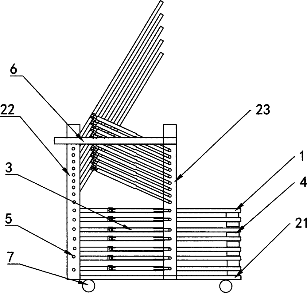 Cooling and storing device for rubber sheets