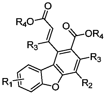 Dibenzofuran acrylate compound and preparation method therefor