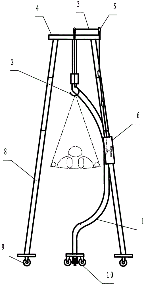 Medical hoisting and transferring device