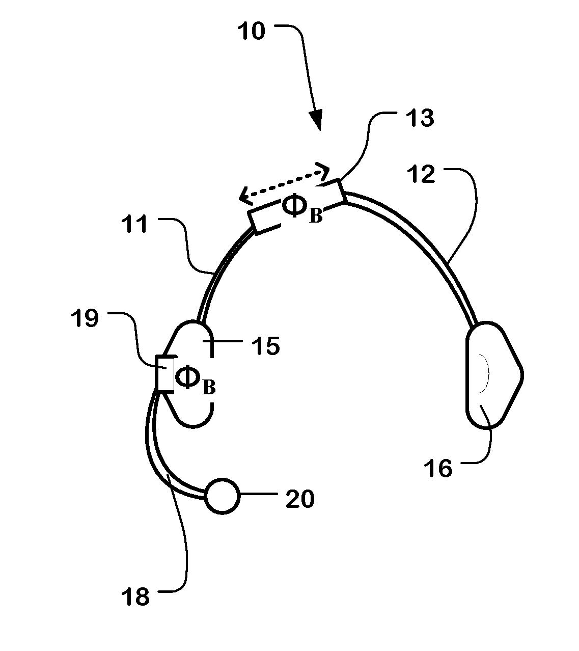 Headset with Magnetic Frictional Coupler