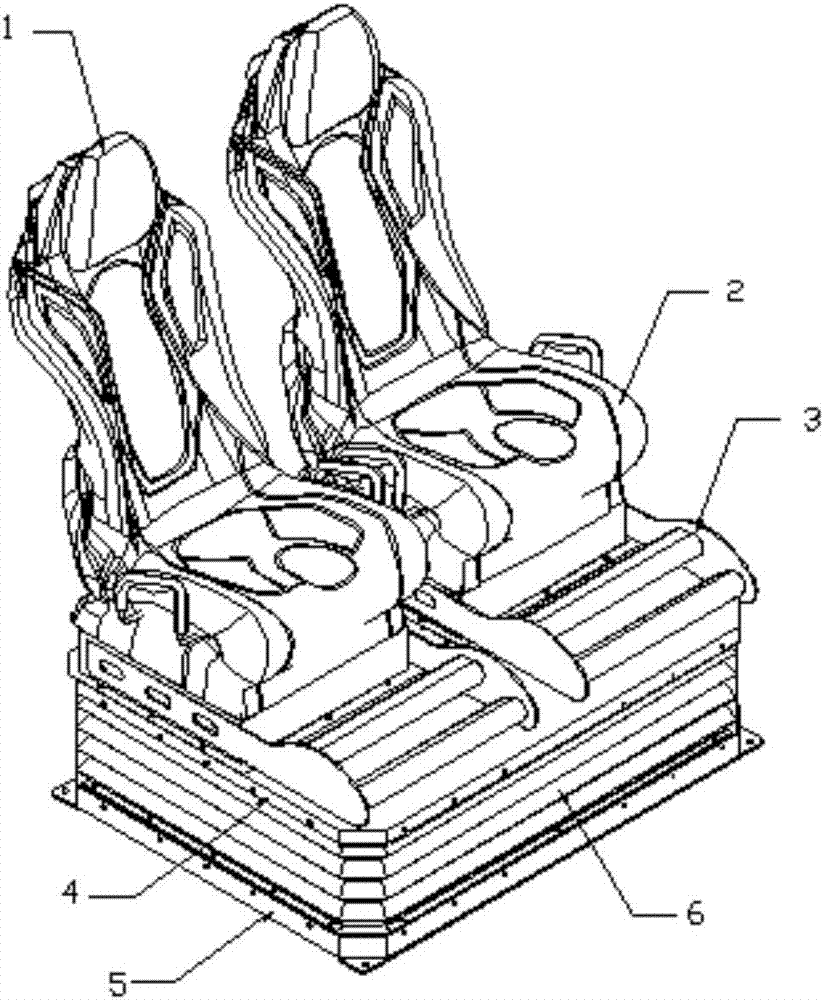 Power control device of double dynamic seat