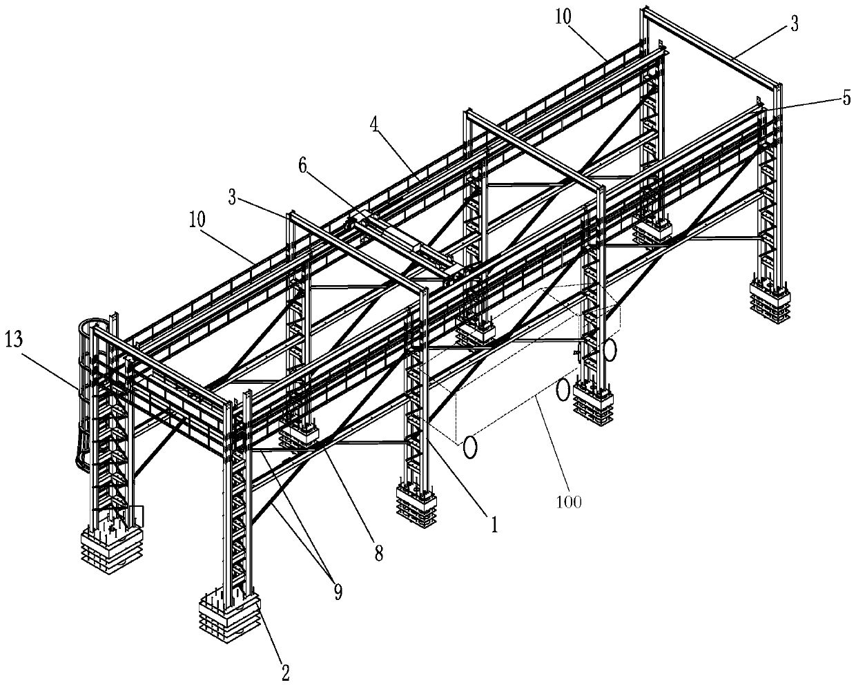 A frame of a vehicle cabin volume measurement system