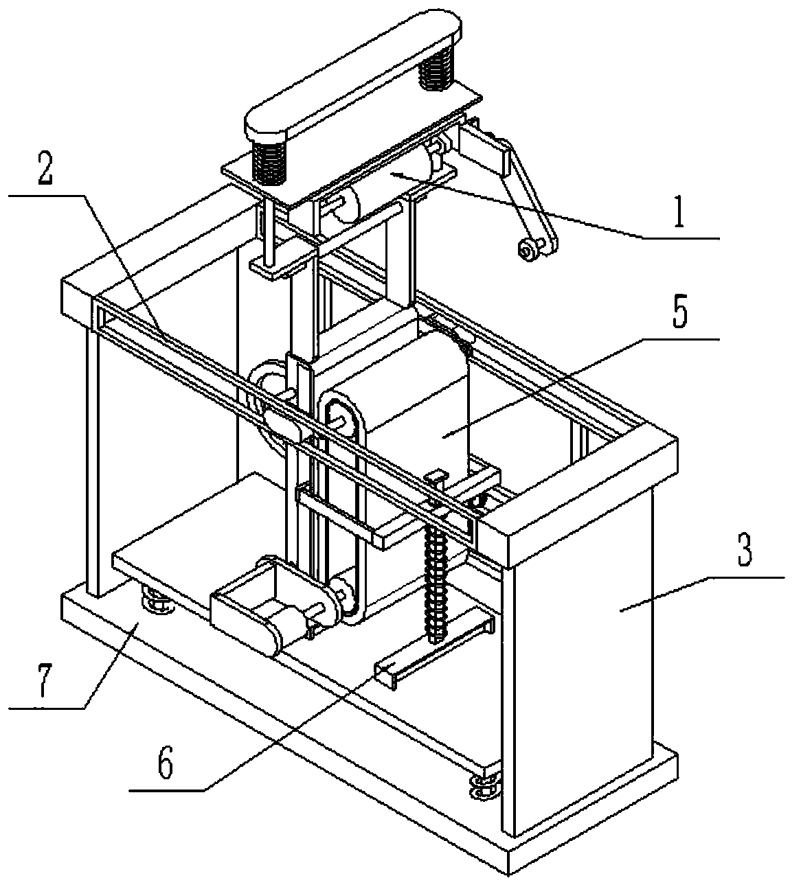 Unwinding and stacking device for roll cloth with anti-loosening