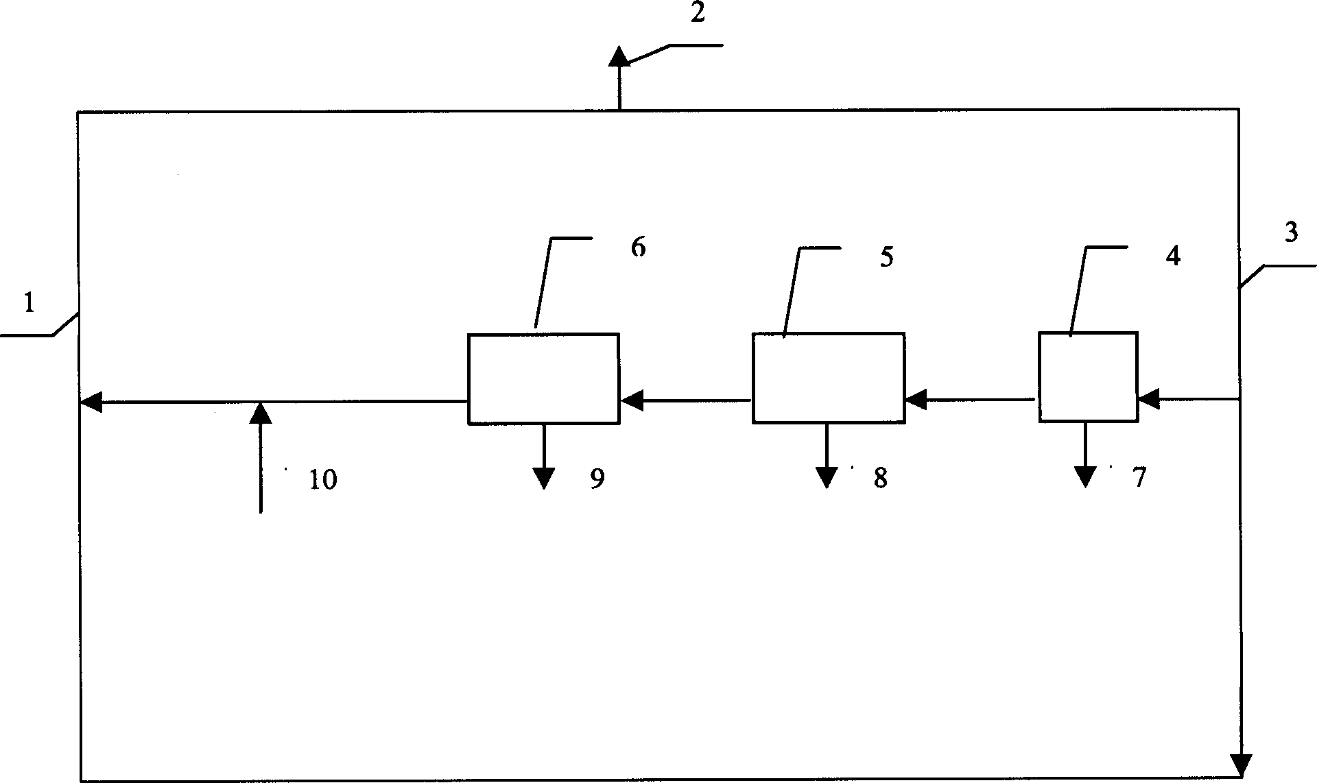 Process for treating cyclic cooling water