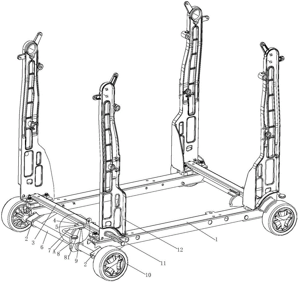 The lifting mechanism of the lifting rack