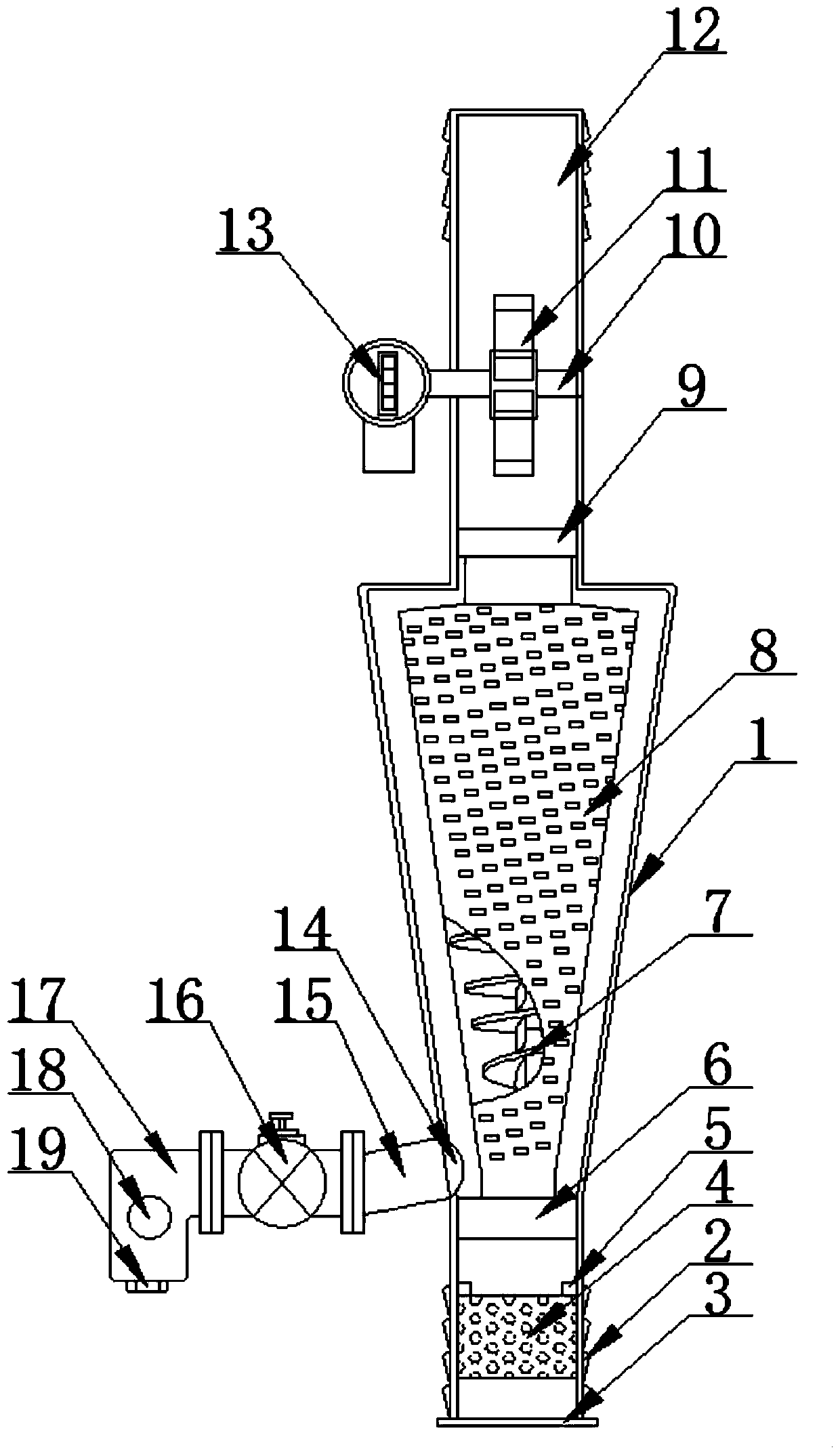 Oil production well hot washing liquid filtering device