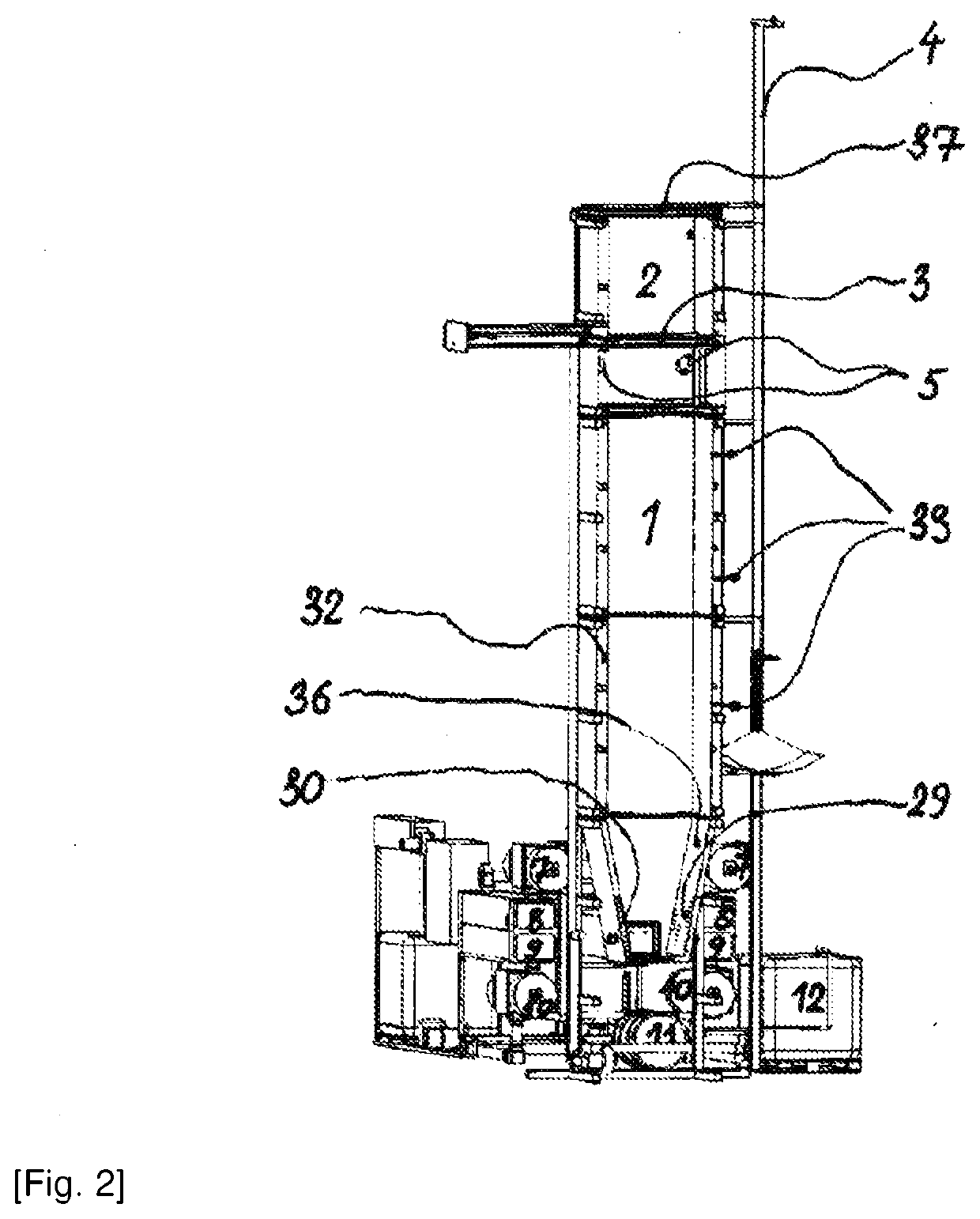 A method for the continuous thermal processing of used, damaged or otherwise degraded tyres, and a device for carrying out this method