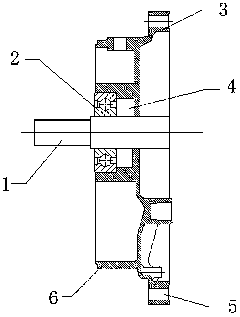 Flange structure for power and gearbox connection