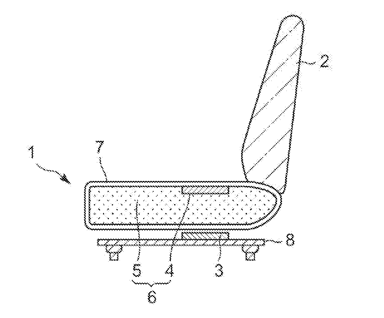 System for detecting deformation of cushion pad and production thereof