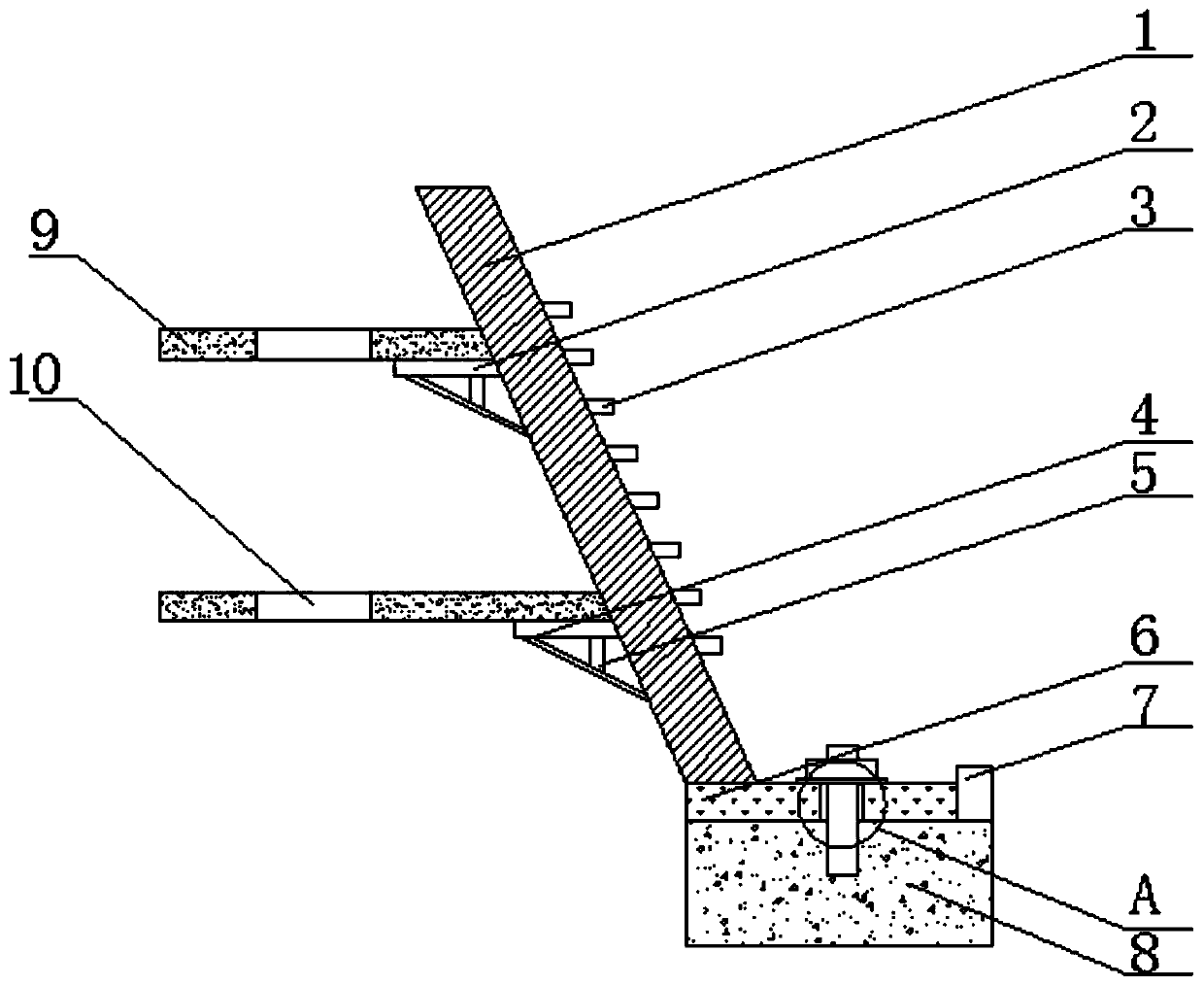 Industrial assembly type retaining wall construction method