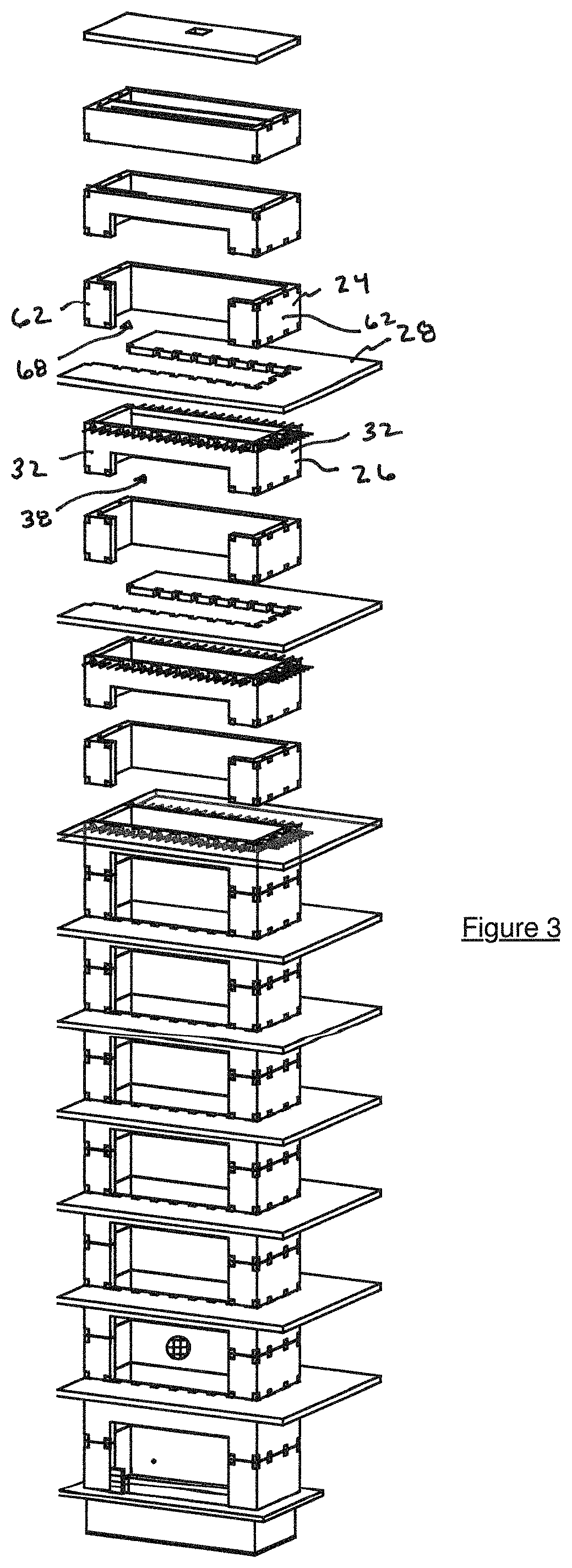 Structures for use in erecting multistory buildings and methods for making such structures