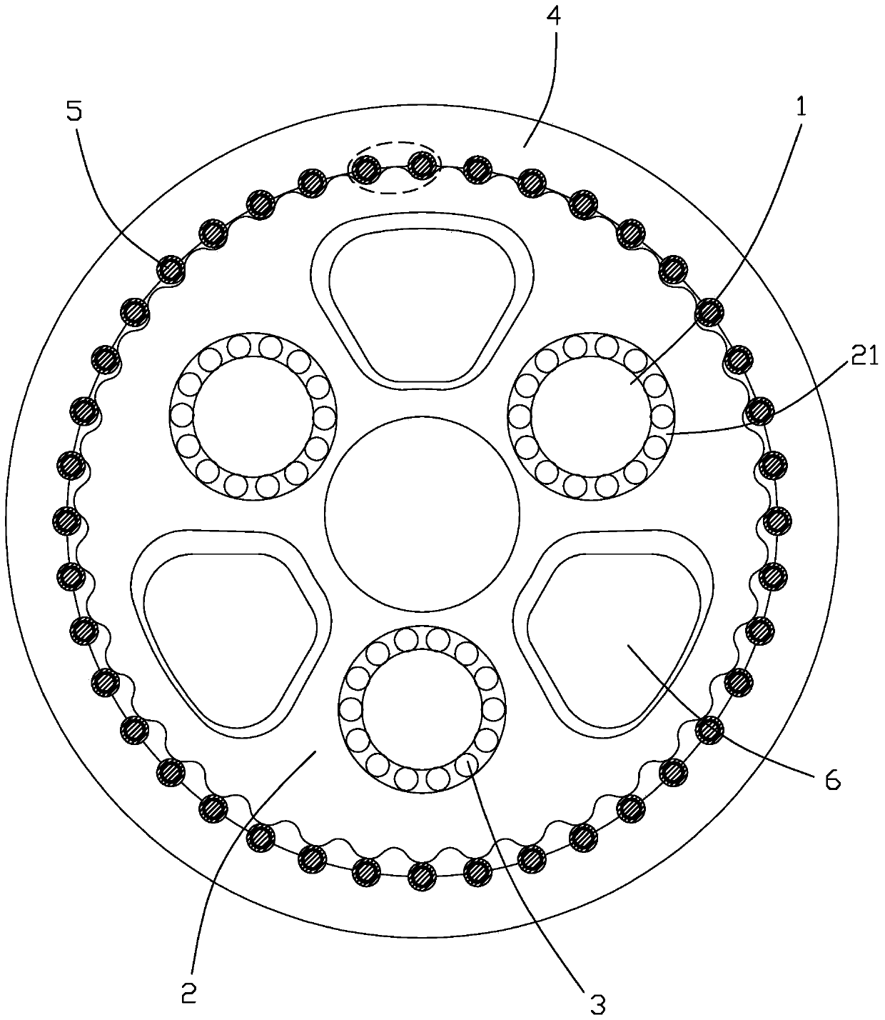 Elastic rollers, pin cycloidal reducers and bearings