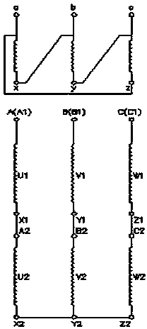 Coil structure of multi-voltage experimental transformer